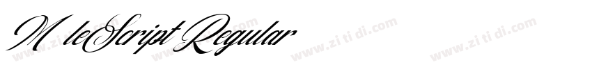 M1leScript Regular字体转换 M1leScript Regular字体转换